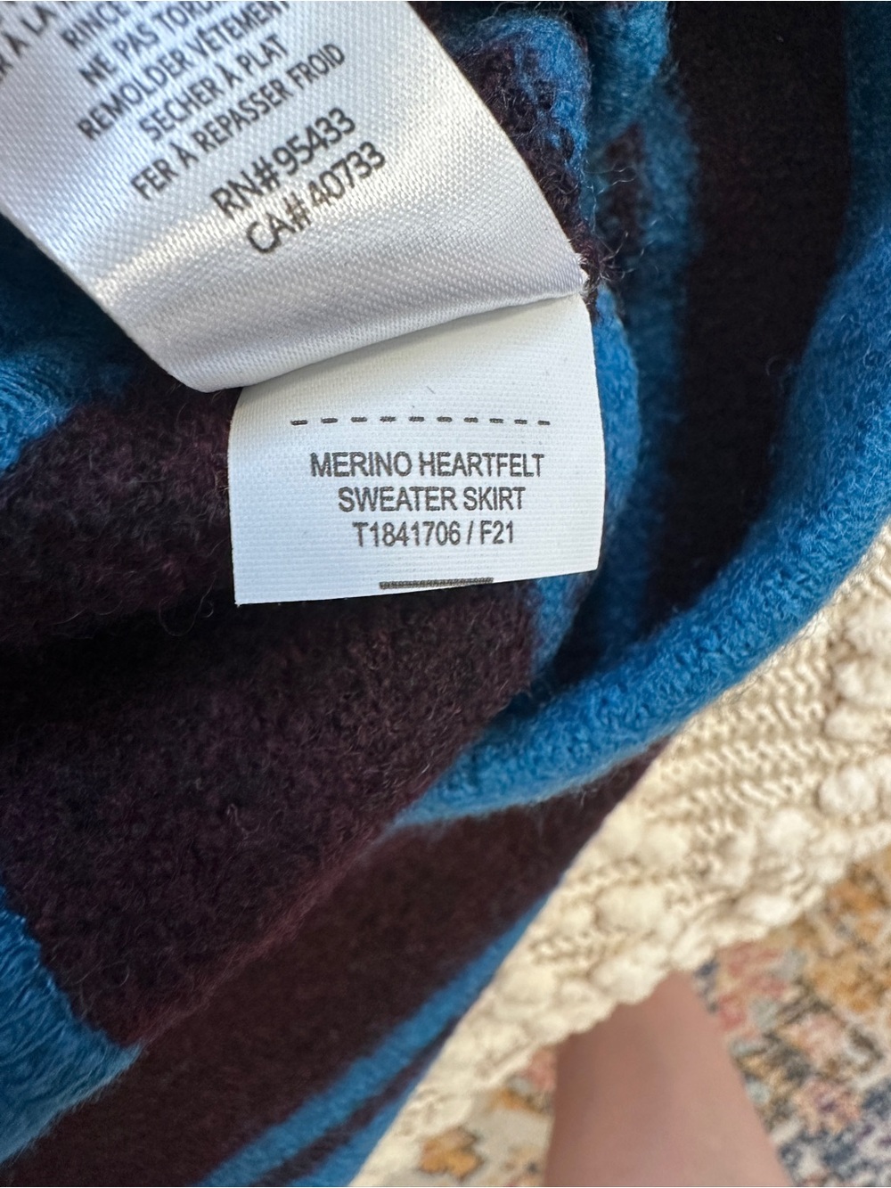 Toad&Co Merino Heartfelt Sweater Skirt Medium Wool Striped Mini - Picture 5 of 7